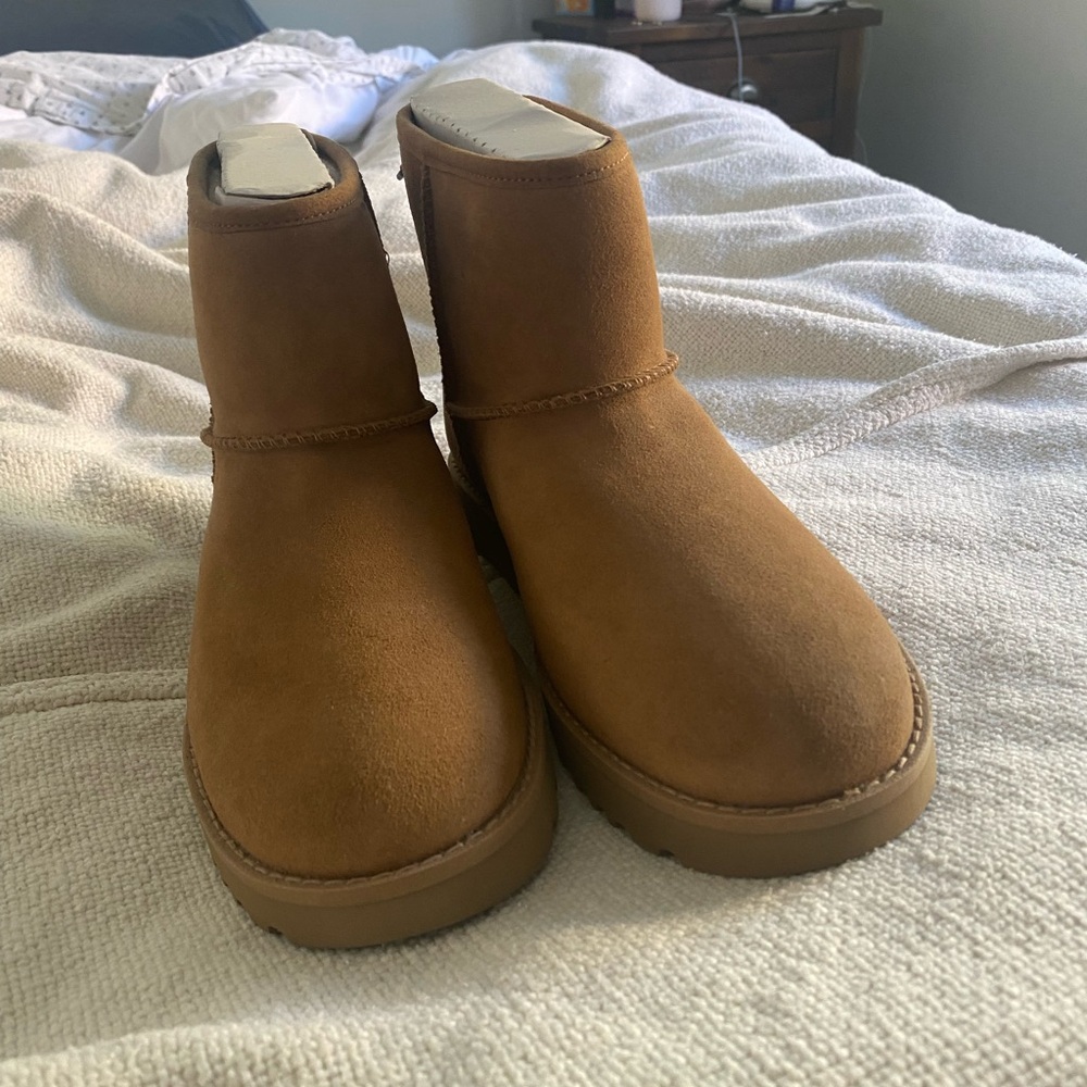 UGG Cream Sheepskin Lined Boots